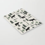 Camping woodland forest nature moose bear pattern nursery gifts Notebook Gallery Image 3
