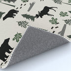 Camping woodland forest nature moose bear pattern nursery gifts Rug Gallery Image 4