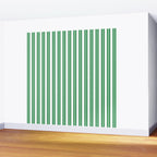 Green and White Stripes Classic Double Stripe Vertical Pattern Wall Mural Gallery Image 2