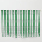 Green and White Stripes Classic Double Stripe Vertical Pattern Wall Hanging Gallery Image 1