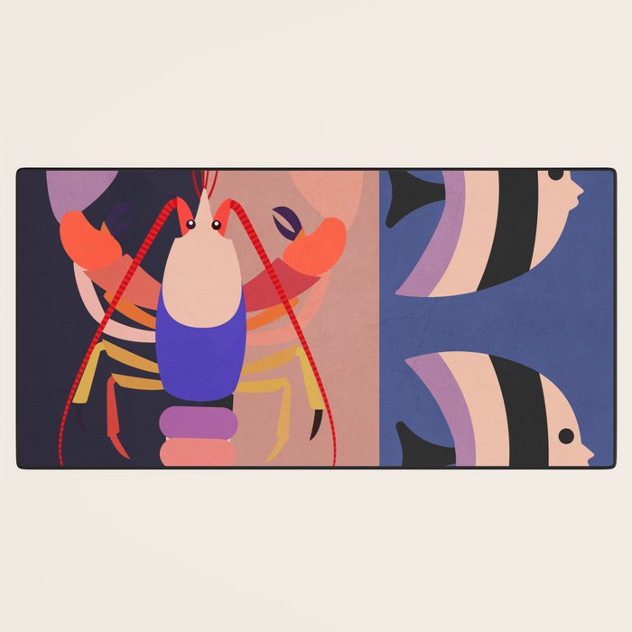 Abstract Marine Life 2 Desk Mat Gallery Image 3