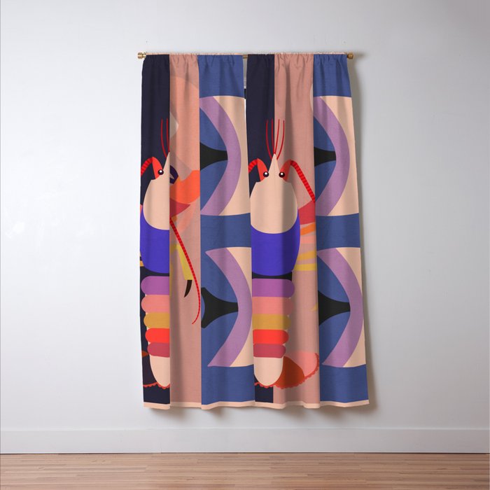 Abstract Marine Life 2 Window Curtain Gallery Image 3