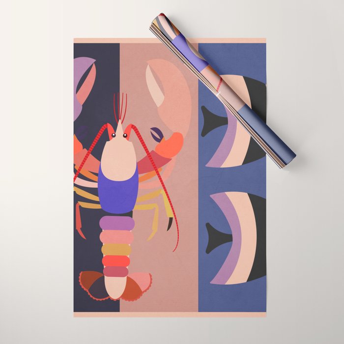 Abstract Marine Life 2 Wrapping Paper Gallery Image 1