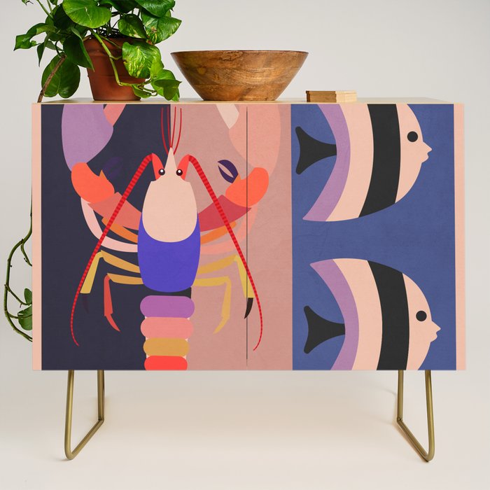 Abstract Marine Life 2 Credenza Gallery Image 1