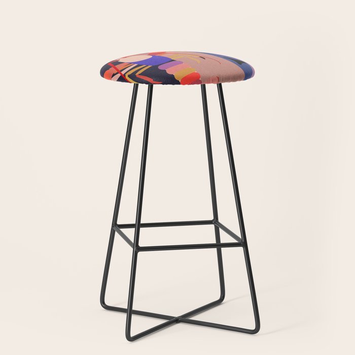 Abstract Marine Life 2 Stool Gallery Image 1