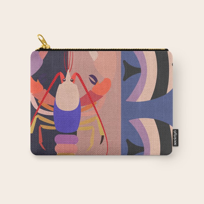 Abstract Marine Life 2 Carry All Pouch Gallery Image 1