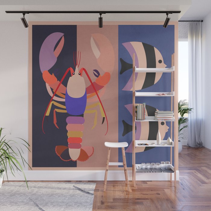 Abstract Marine Life 2 Wall Mural Gallery Image 1