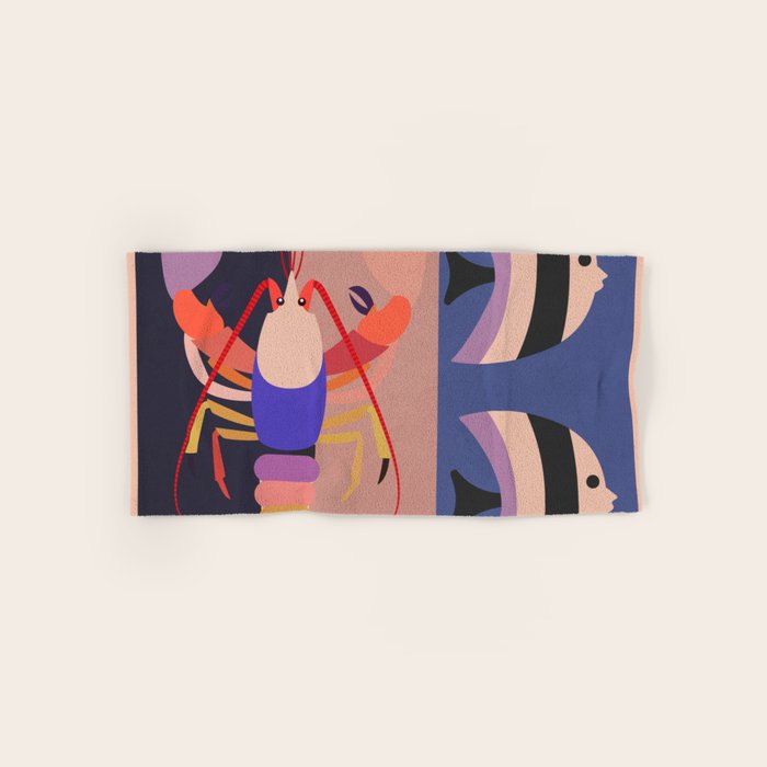 Abstract Marine Life 2 Bath Towel Gallery Image 1