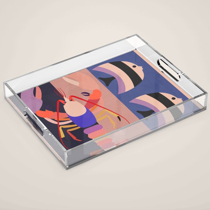 Abstract Marine Life 2 Acrylic Tray Gallery Image 1