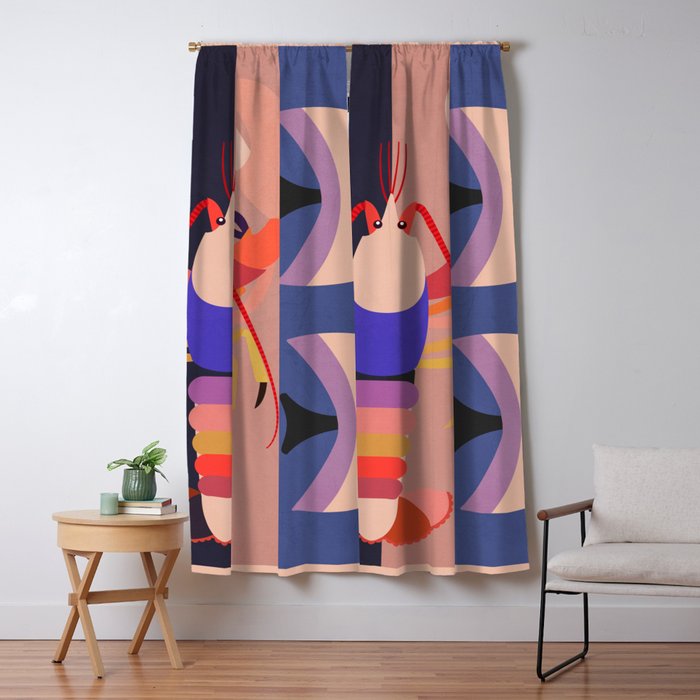 Abstract Marine Life 2 Window Curtain Gallery Image 1