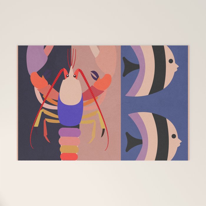 Abstract Marine Life 2 Welcome Mat Gallery Image 1