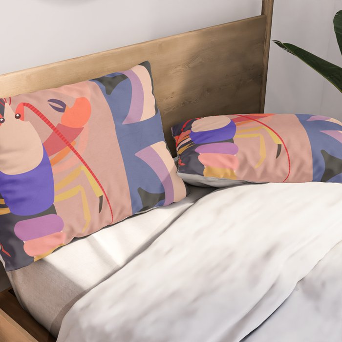 Abstract Marine Life 2 Pillow Sham Gallery Image 2