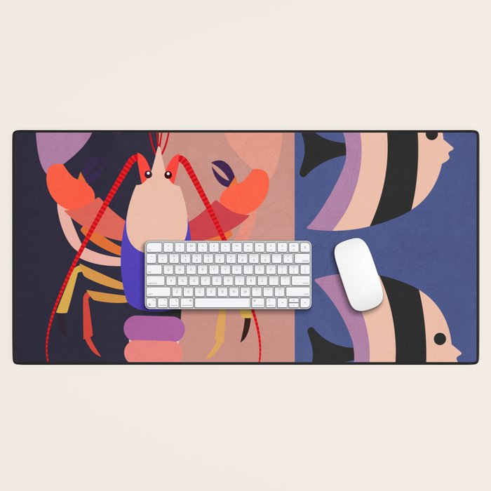 Abstract Marine Life 2 Desk Mat Gallery Image 1