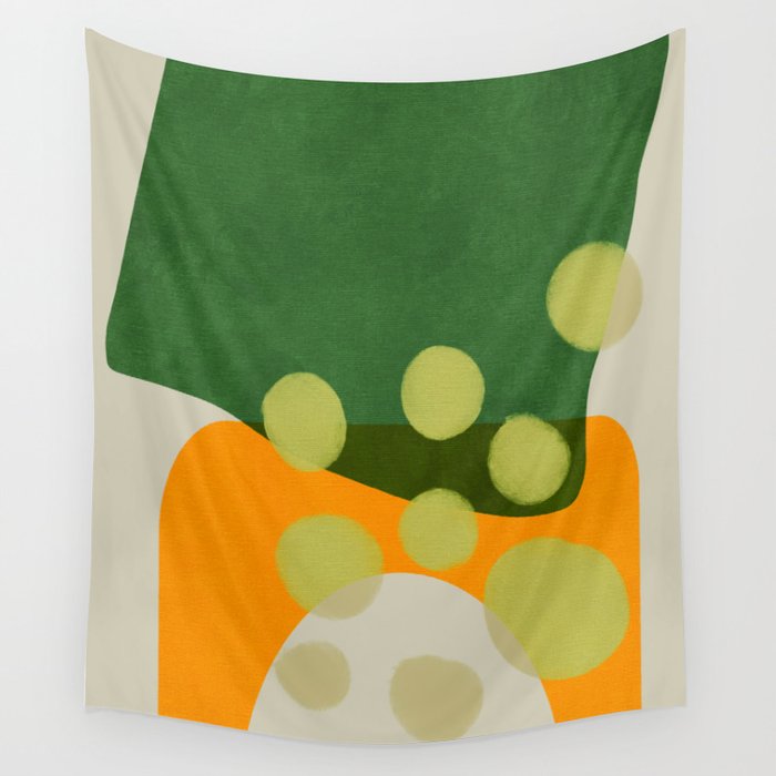 relations shapes minimal organic boho 2 Wall Tapestry Gallery Image 1