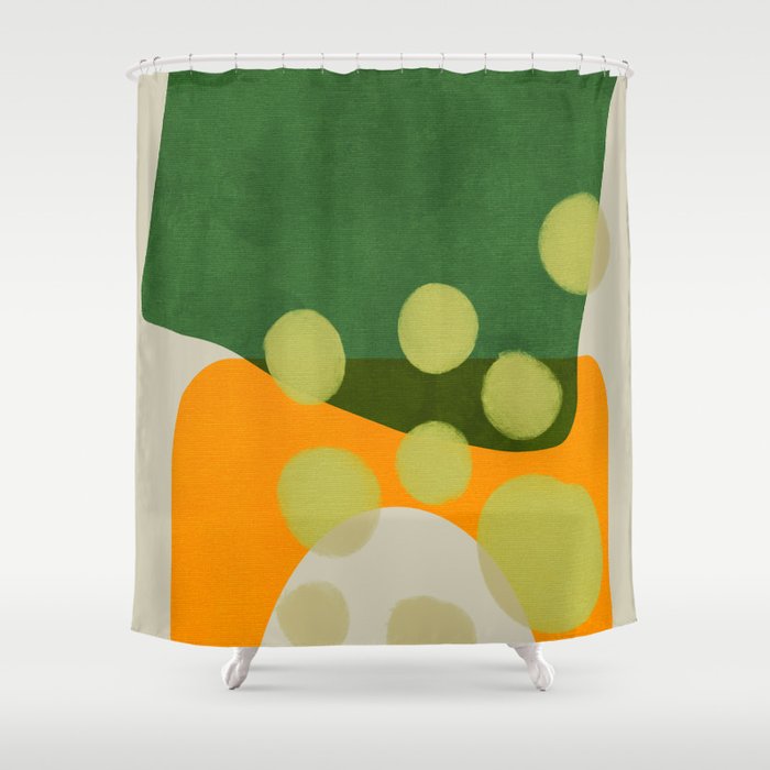 relations shapes minimal organic boho 2 Shower Curtain Gallery Image 1
