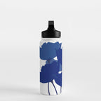 Blue Poppy Flowers on White Background #decor #society6 #buyart Water Bottle Gallery Image 3
