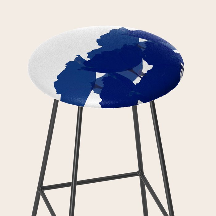 Blue Poppy Flowers on White Background #decor #society6 #buyart Stool Gallery Image 2