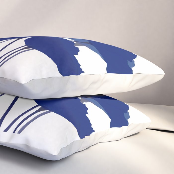 Blue Poppy Flowers on White Background #decor #society6 #buyart Pillow Sham Gallery Image 3