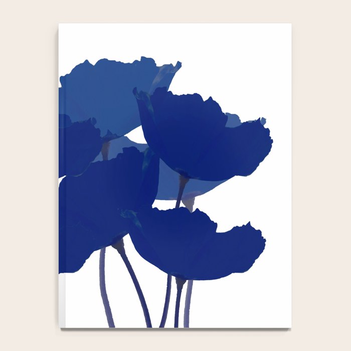 Blue Poppy Flowers on White Background #decor #society6 #buyart Notebook Gallery Image 4