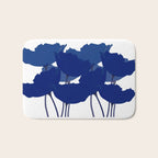 Blue Poppy Flowers on White Background #decor #society6 #buyart Bath Mat Gallery Image 1