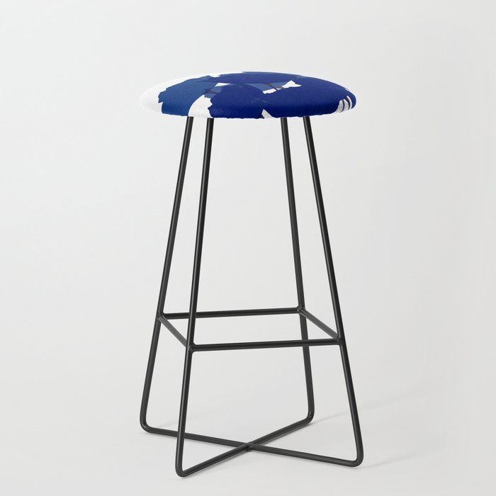 Blue Poppy Flowers on White Background #decor #society6 #buyart Stool Gallery Image 1