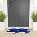 Blue Poppy Flowers on White Background #decor #society6 #buyart Welcome Mat Gallery Image 3