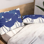 Blue Poppy Flowers on White Background #decor #society6 #buyart Pillow Sham Gallery Image 2