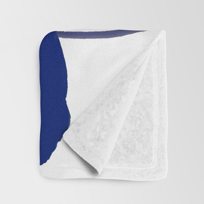 Blue Poppy Flowers on White Background #decor #society6 #buyart Throw Blanket Gallery Image 3