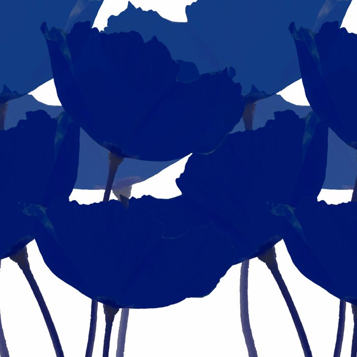 Blue Poppy Flowers on White Background #decor #society6 #buyart Coffee Mug Gallery Image 2