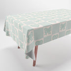 Blue Bow Checkered Print Tablecloth Gallery Image 1