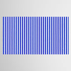 Cobalt Blue and White Vertical Deck Chair Stripe Tablecloth Gallery Image 2