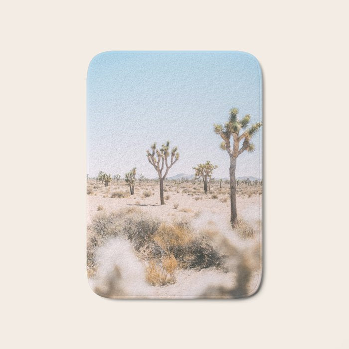 Joshua Tree National Park - California Boho Desert Photo in Neutral Bath Mat Gallery Image 1