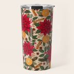 Poinsettia Flowers and Spices Travel Mug Gallery Image 1
