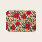 Poinsettia Flowers and Spices Bath Mat Gallery Image 1