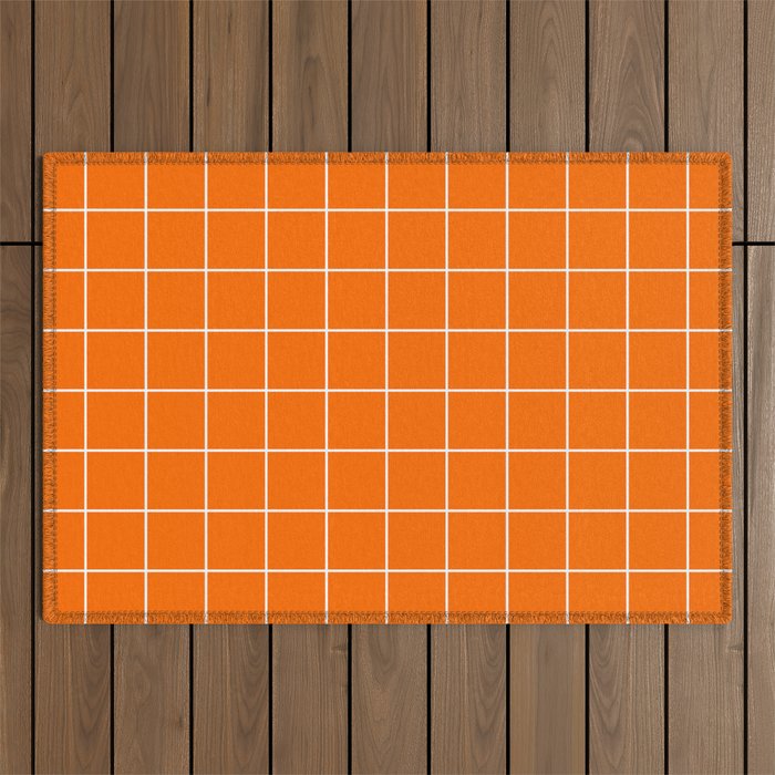 Carrot Grid Outdoor Rug Gallery Image 1