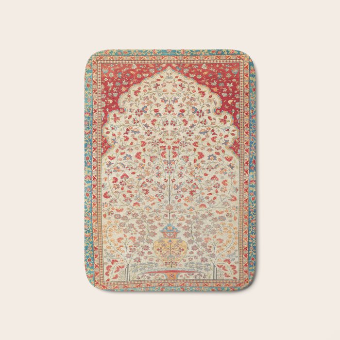 Kashan Central Persian Rug Print Bath Mat Gallery Image 1