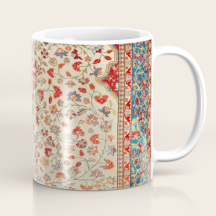 Kashan Central Persian Rug Print Coffee Mug Gallery Image 1