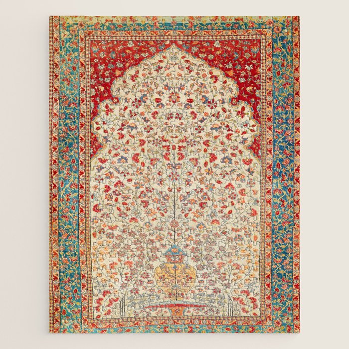 Kashan Central Persian Rug Print Jigsaw Puzzle Gallery Image 1