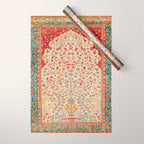 Kashan Central Persian Rug Print Wrapping Paper Gallery Image 1