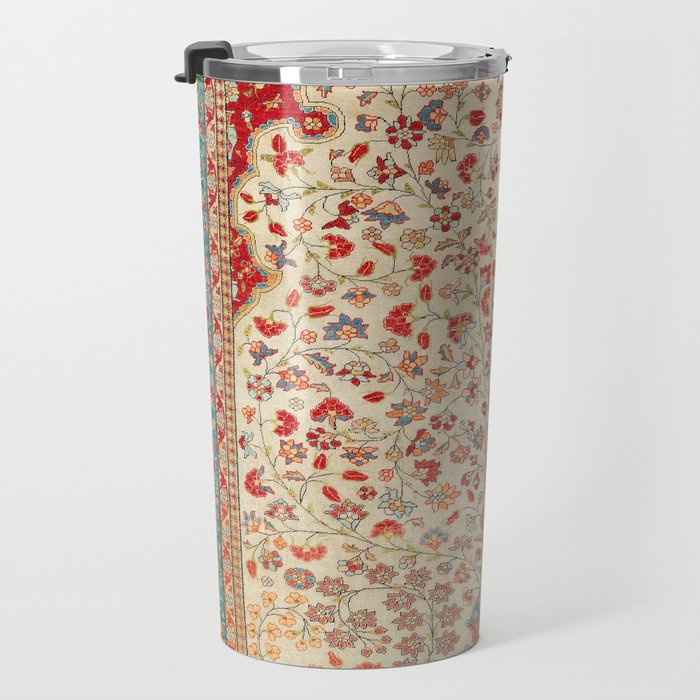 Kashan Central Persian Rug Print Travel Mug Gallery Image 3