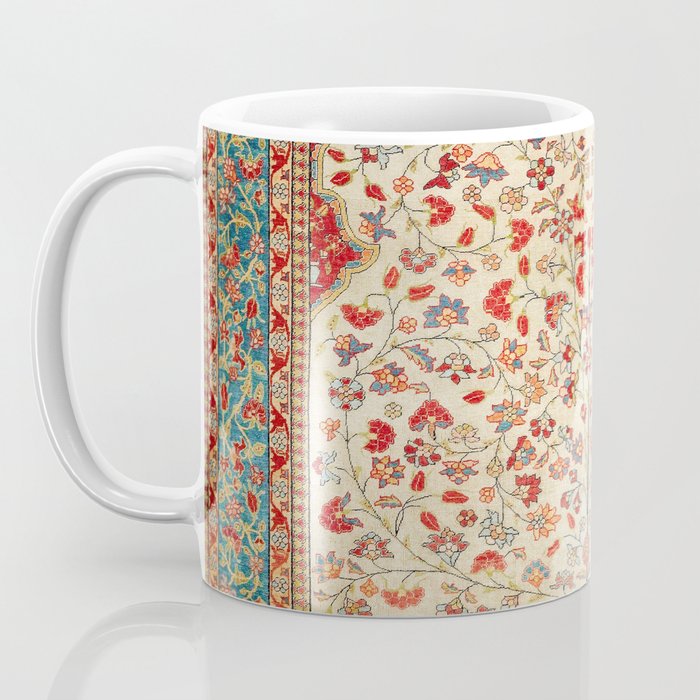 Kashan Central Persian Rug Print Coffee Mug Gallery Image 3