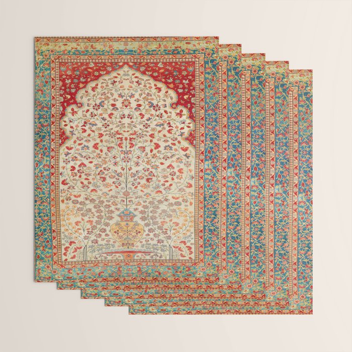 Kashan Central Persian Rug Print Wrapping Paper Gallery Image 3