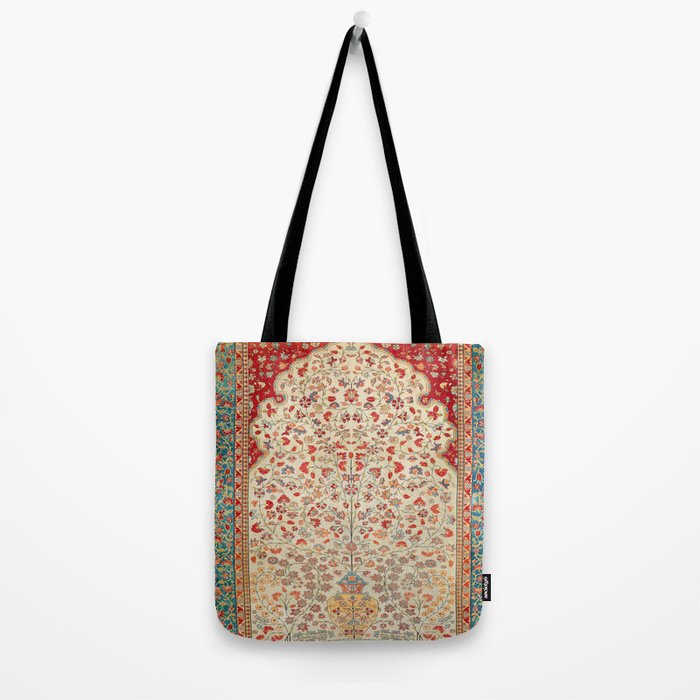 Kashan Central Persian Rug Print Tote Bag Gallery Image 2
