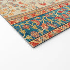 Kashan Central Persian Rug Print Welcome Mat Gallery Image 2