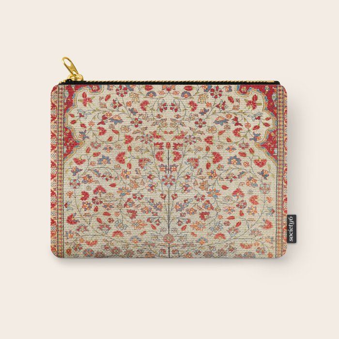 Kashan Central Persian Rug Print Carry All Pouch Gallery Image 1