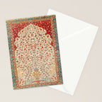 Kashan Central Persian Rug Print Stationery Card Gallery Image 2