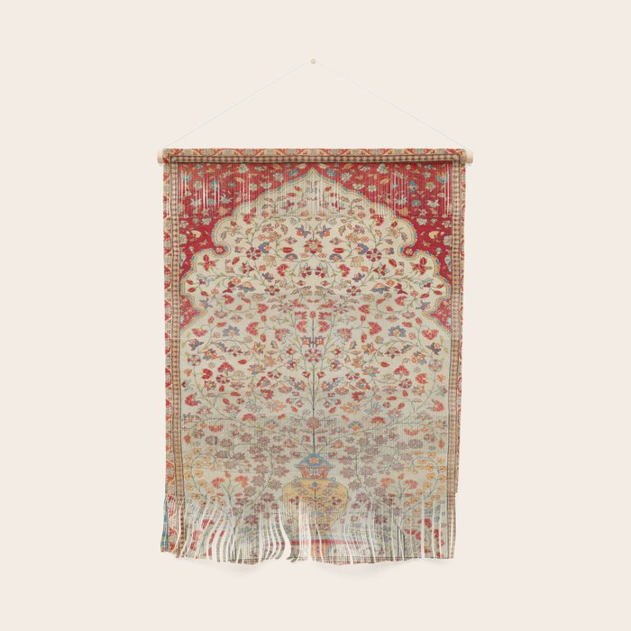 Kashan Central Persian Rug Print Wall Hanging Gallery Image 1