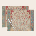 Kashan Central Persian Rug Print Placemat Gallery Image 1