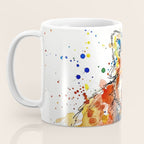 Baby Red Panda - Colourful Ink Line and Watercolour Splatter Art Coffee Mug Gallery Image 3