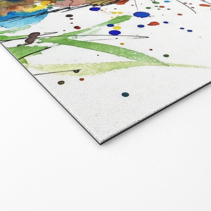 Baby Red Panda - Colourful Ink Line and Watercolour Splatter Art Welcome Mat Gallery Image 2